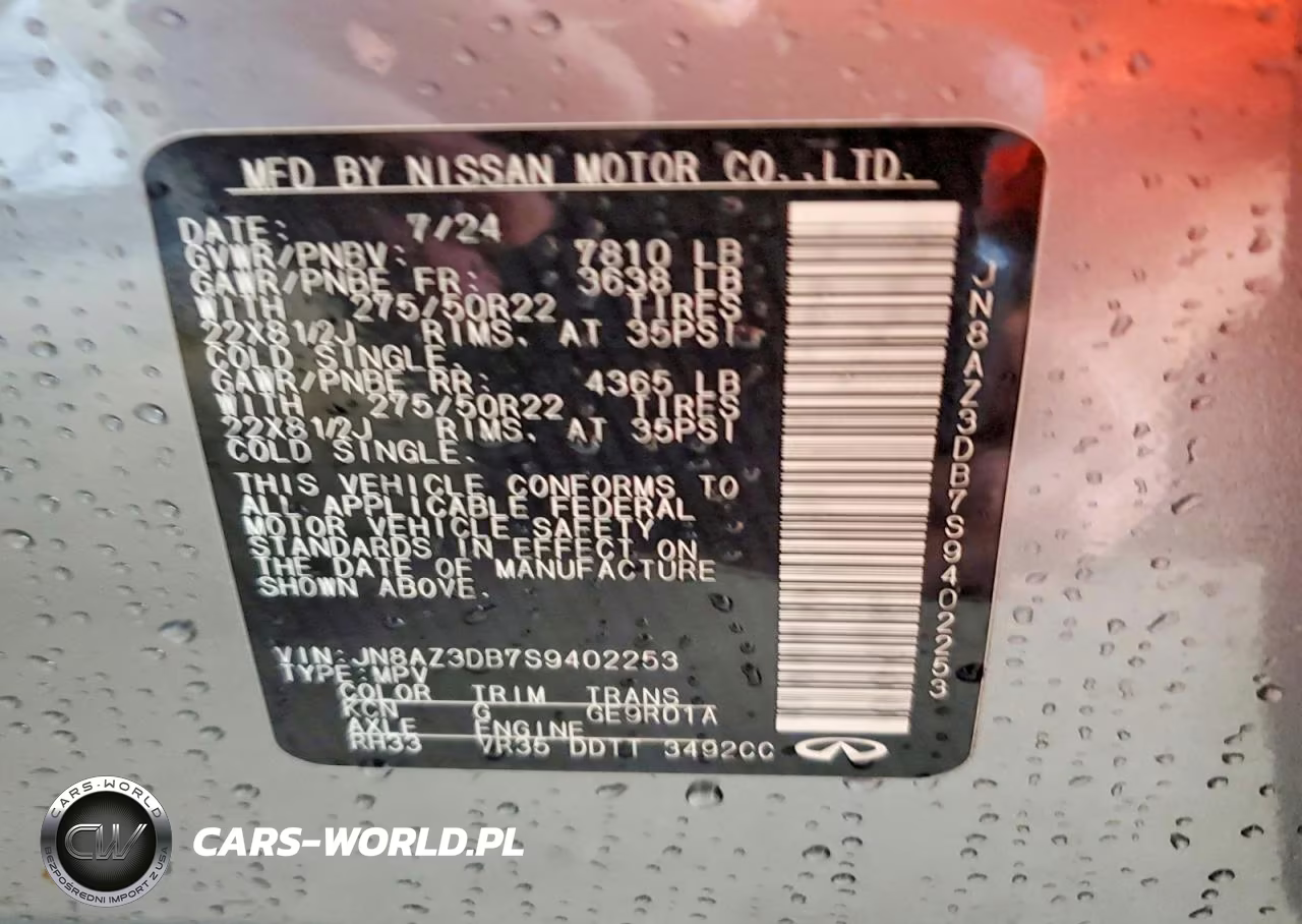 2025 Infiniti Qx80 Sensory VIN:JN8AZ3DB7S9402253 - 13
