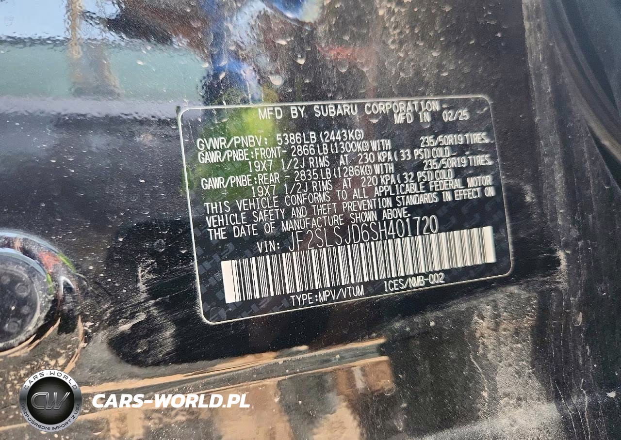 2025 Subaru Forester Sport VIN:JF2SLSJD6SH401720 - 13