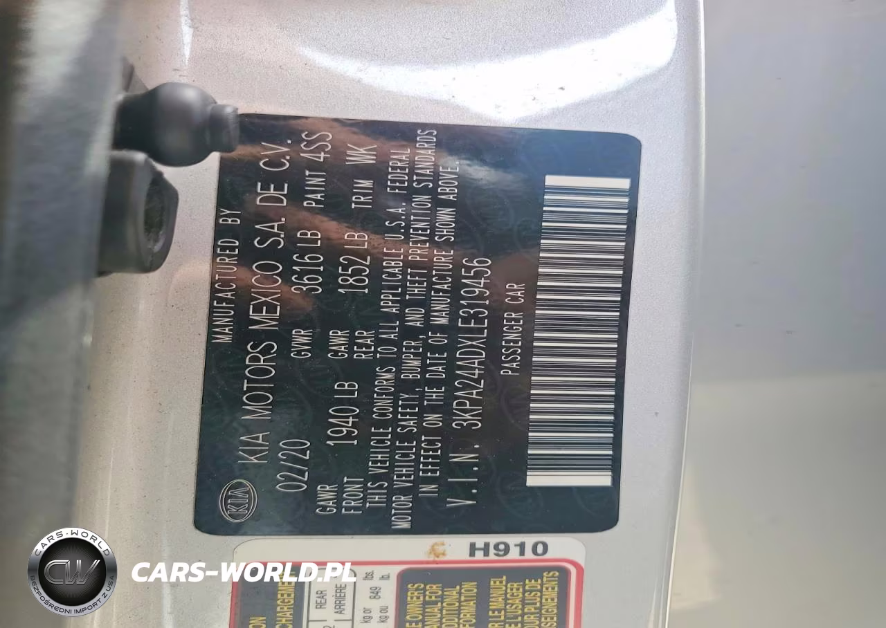 2020 Kia Rio Lx VIN:3KPA24ADXLE319456 - 13
