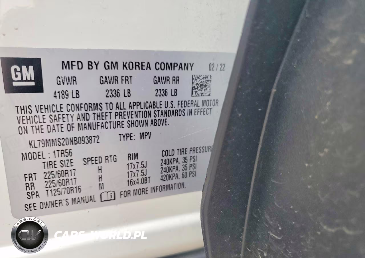 2022 Chevrolet Trailblazer Ls VIN:KL79MMS20NB093872 - 14