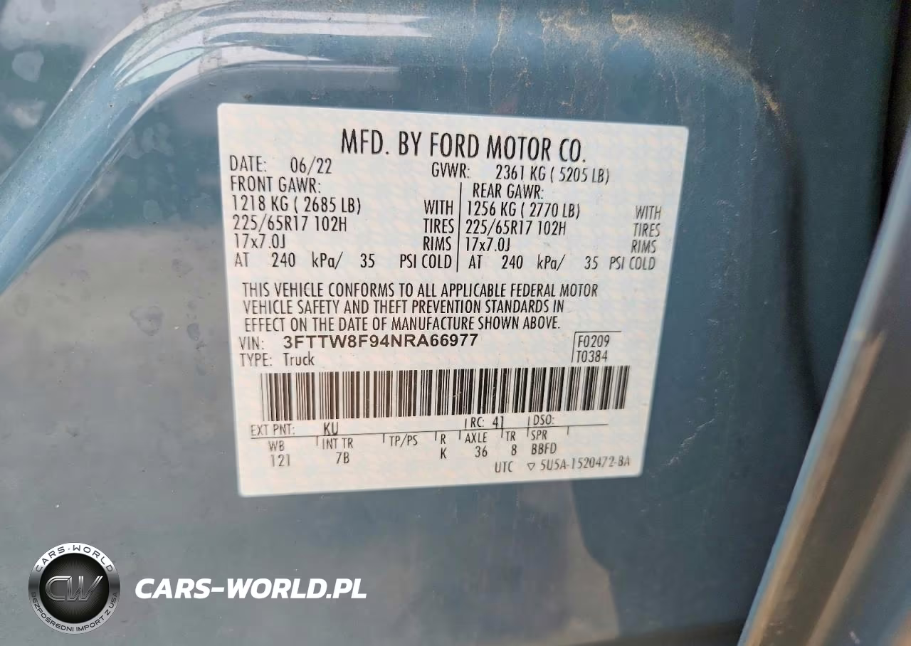 2022 Ford Maverick Xl VIN:3FTTW8F94NRA66977 - 12