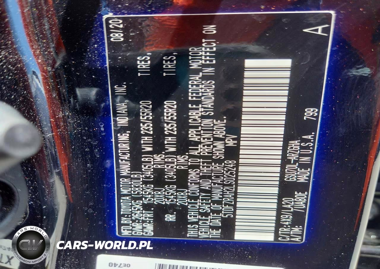 2020 Toyota Highlander Platinum VIN:5TDFZRAH2LS025248 - 14