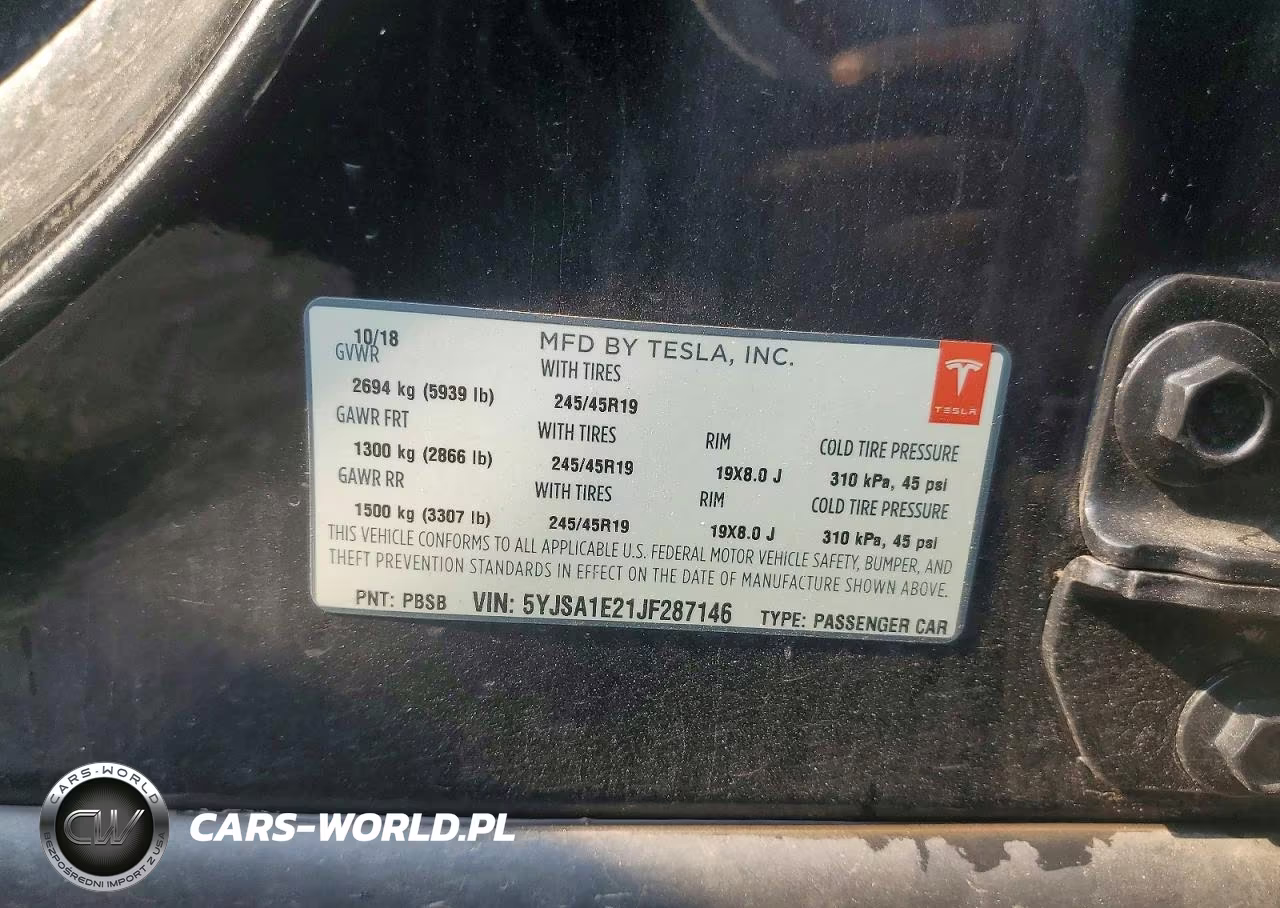 2018 Tesla Model S VIN:5YJSA1E21JF287146 - 13