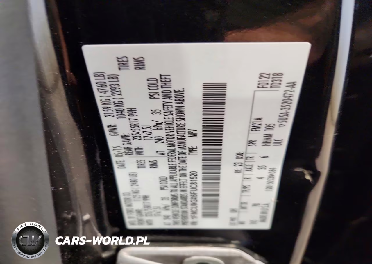 2015 Ford Escape Se VIN:1FMCU9GX6FUC81520 - 14