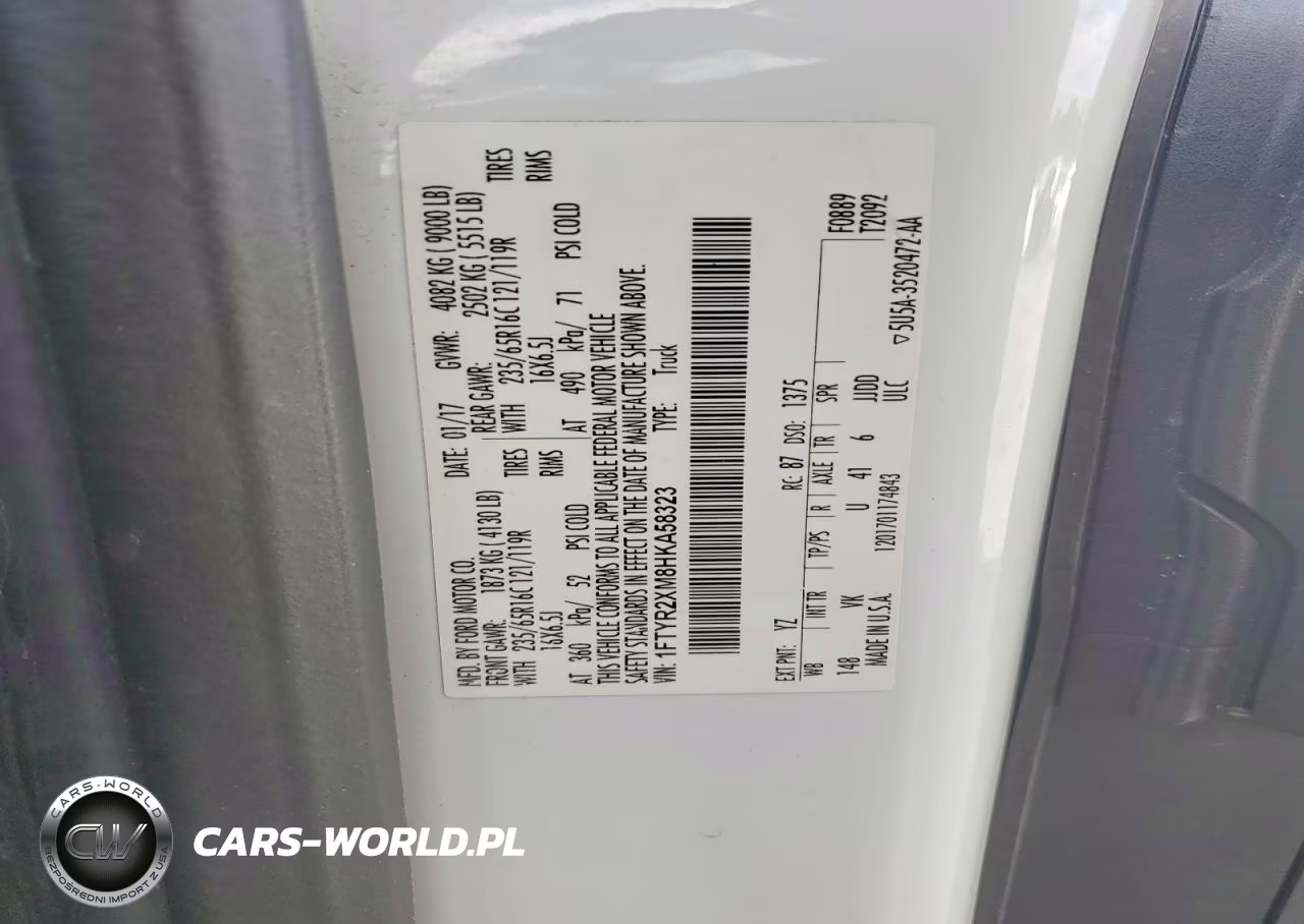 2017 Ford Transit T-250 VIN:1FTYR2XM8HKA58323 - 13