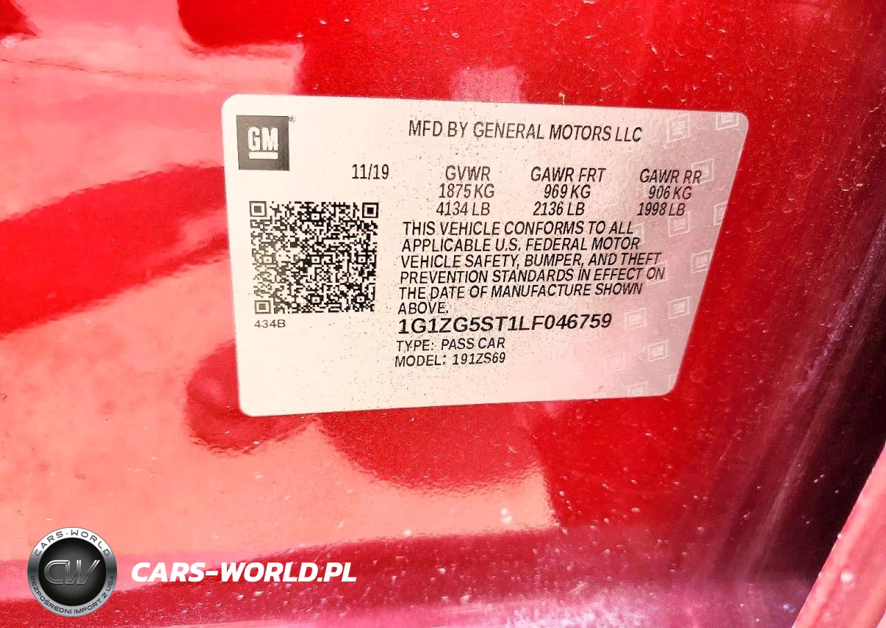 2020 Chevrolet Malibu Rs VIN:1G1ZG5ST1LF046759 - 13