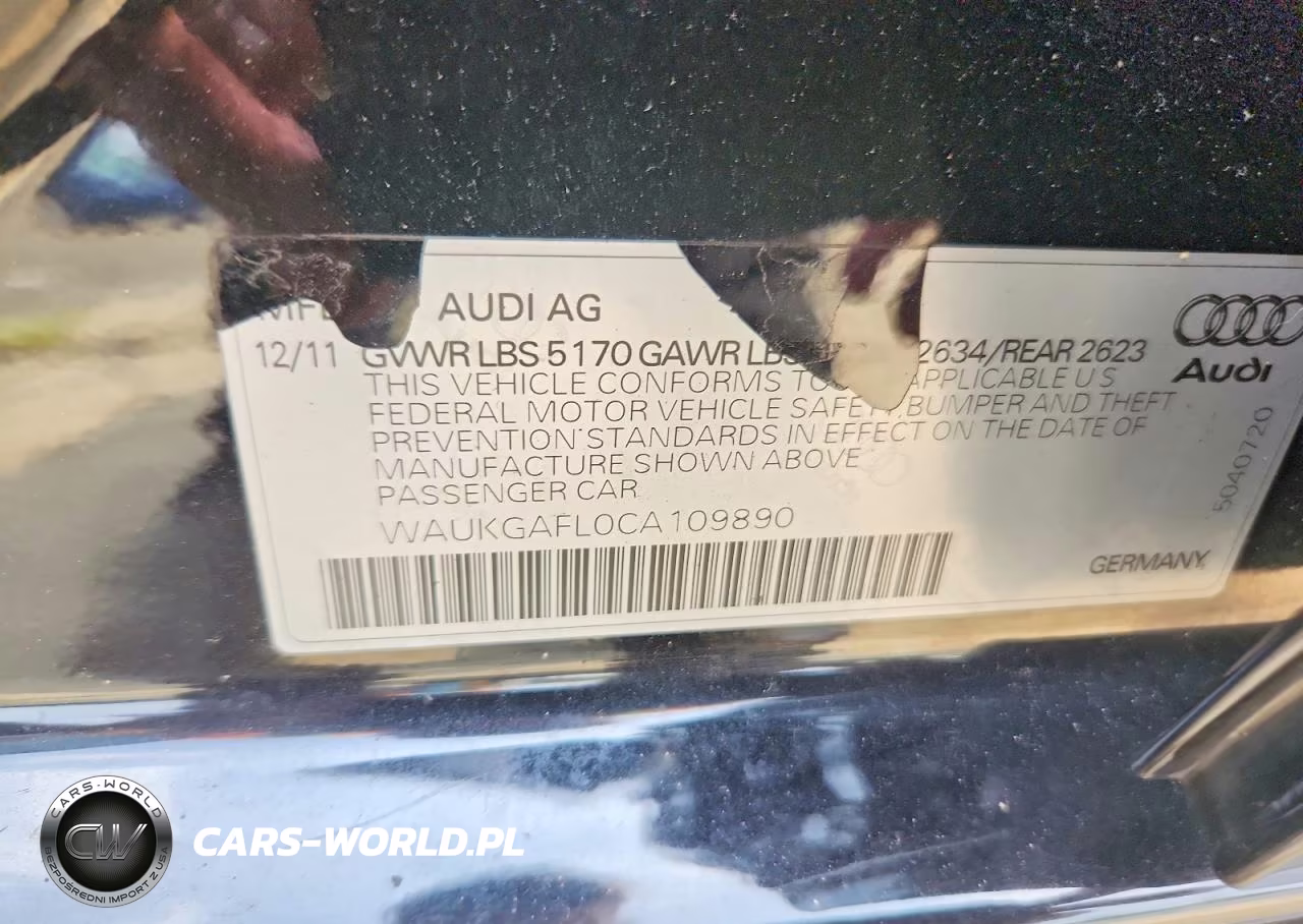 2012 Audi S4 Prestige VIN:WAUKGAFL0CA109890 - 12