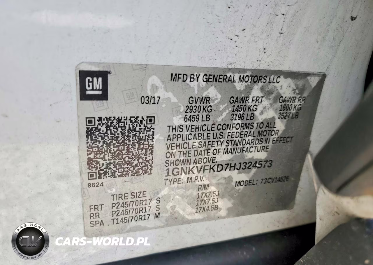 2017 Chevrolet Traverse Ls VIN:1GNKVFKD7HJ324573 - 13