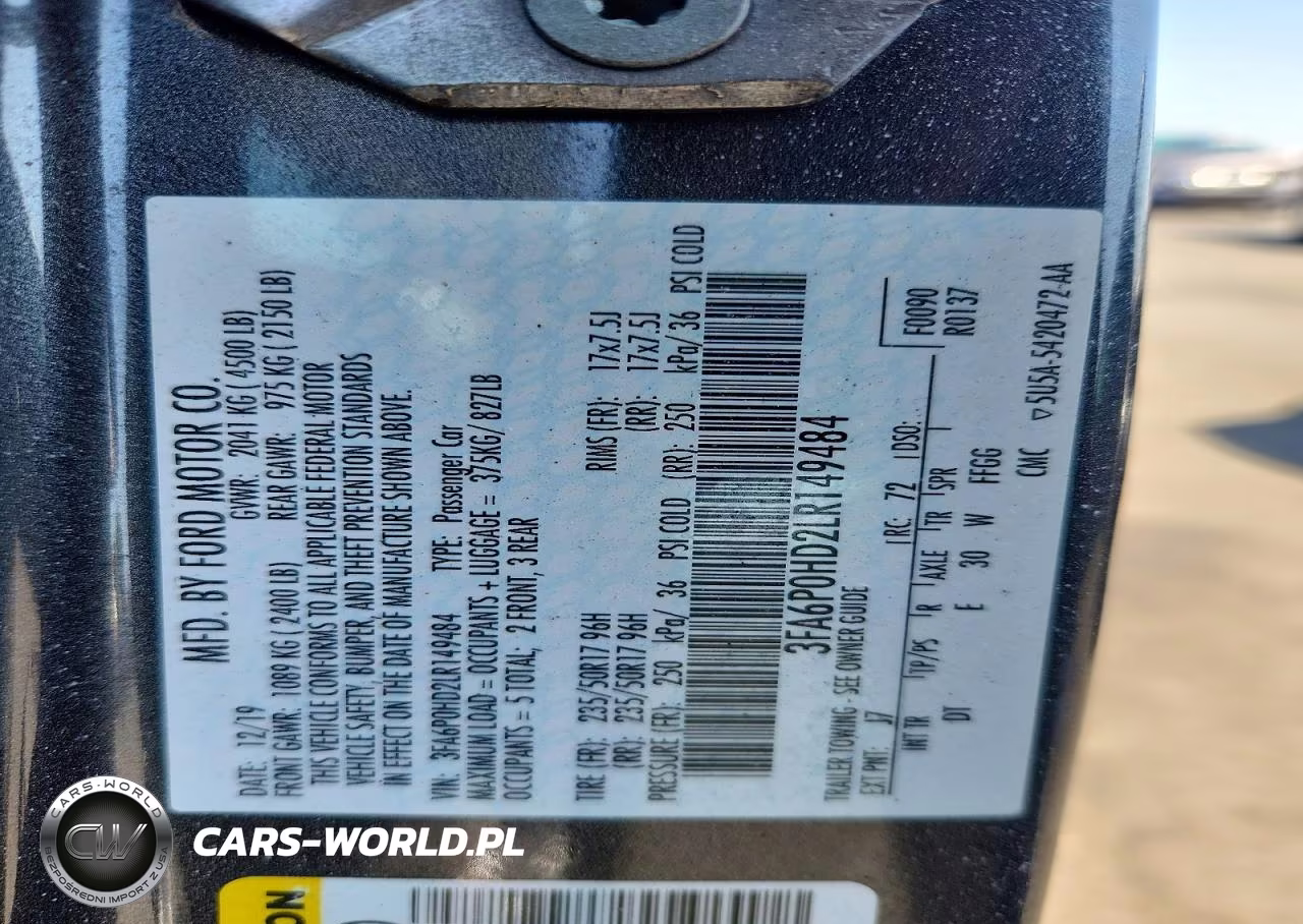 2020 Ford Fusion Se VIN:3FA6P0HD2LR149484 - 13