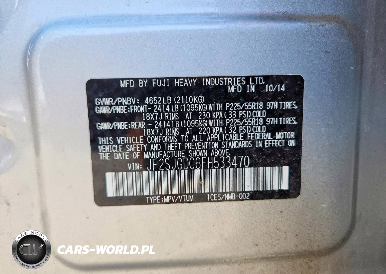 2015 Subaru Forester 2.0Xt Premium VIN:JF2SJGDC6FH533470 - 13