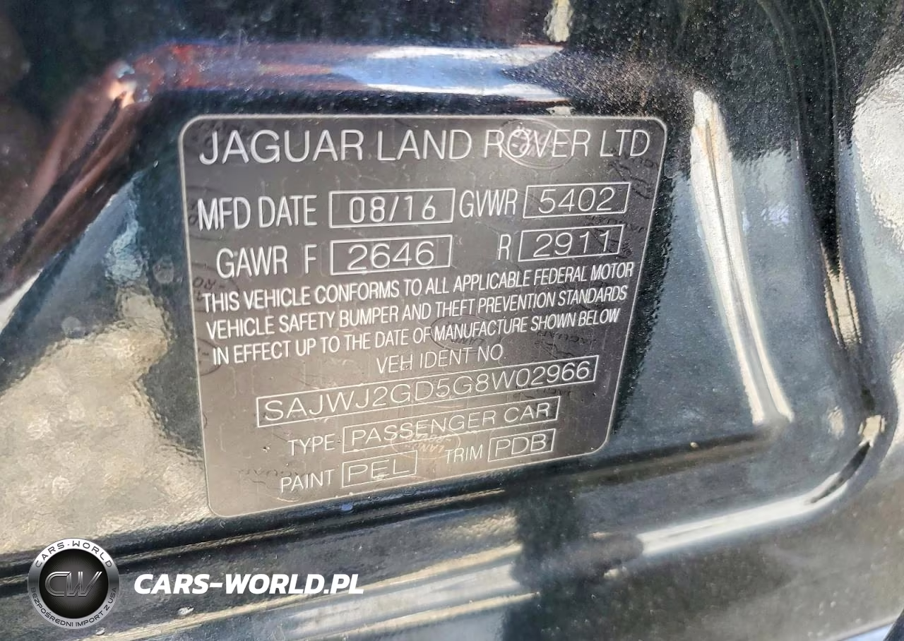 2016 Jaguar Xjl Portfolio VIN:SAJWJ2GD5G8W02966 - 12