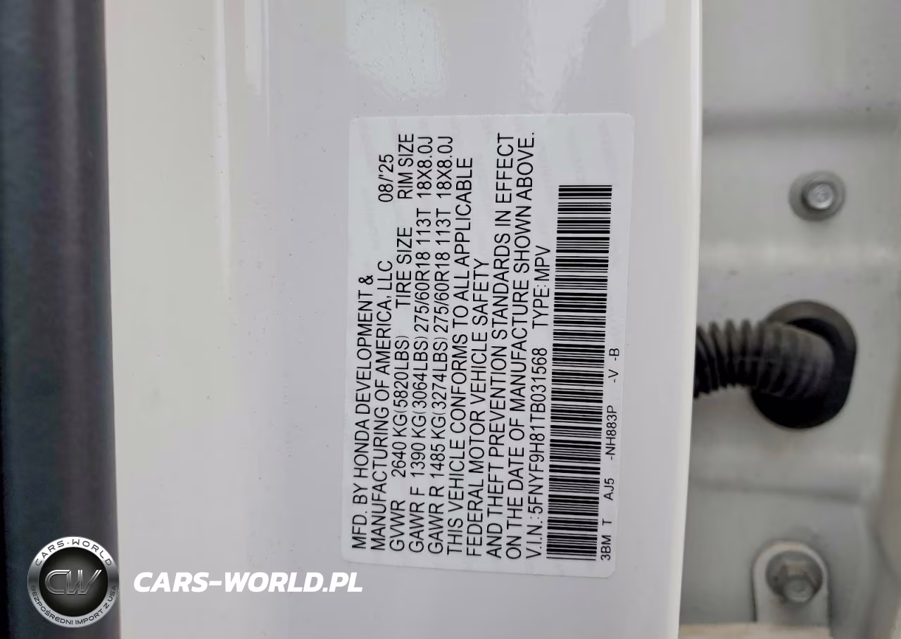 2026 Honda Passport Trailsport Elite VIN:5FNYF9H81TB031568 - 13