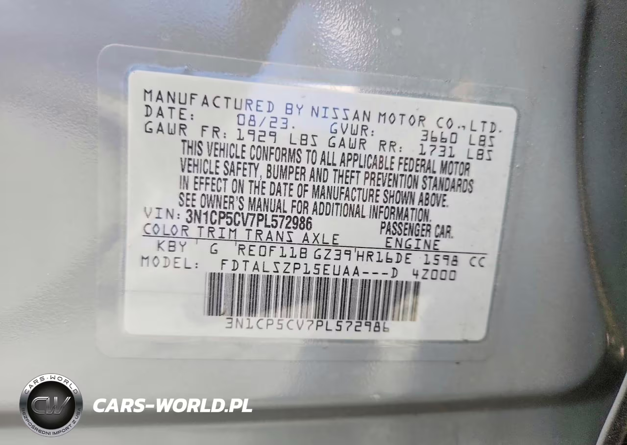 2023 Nissan Kicks Sv VIN:3N1CP5CV7PL572986 - 12