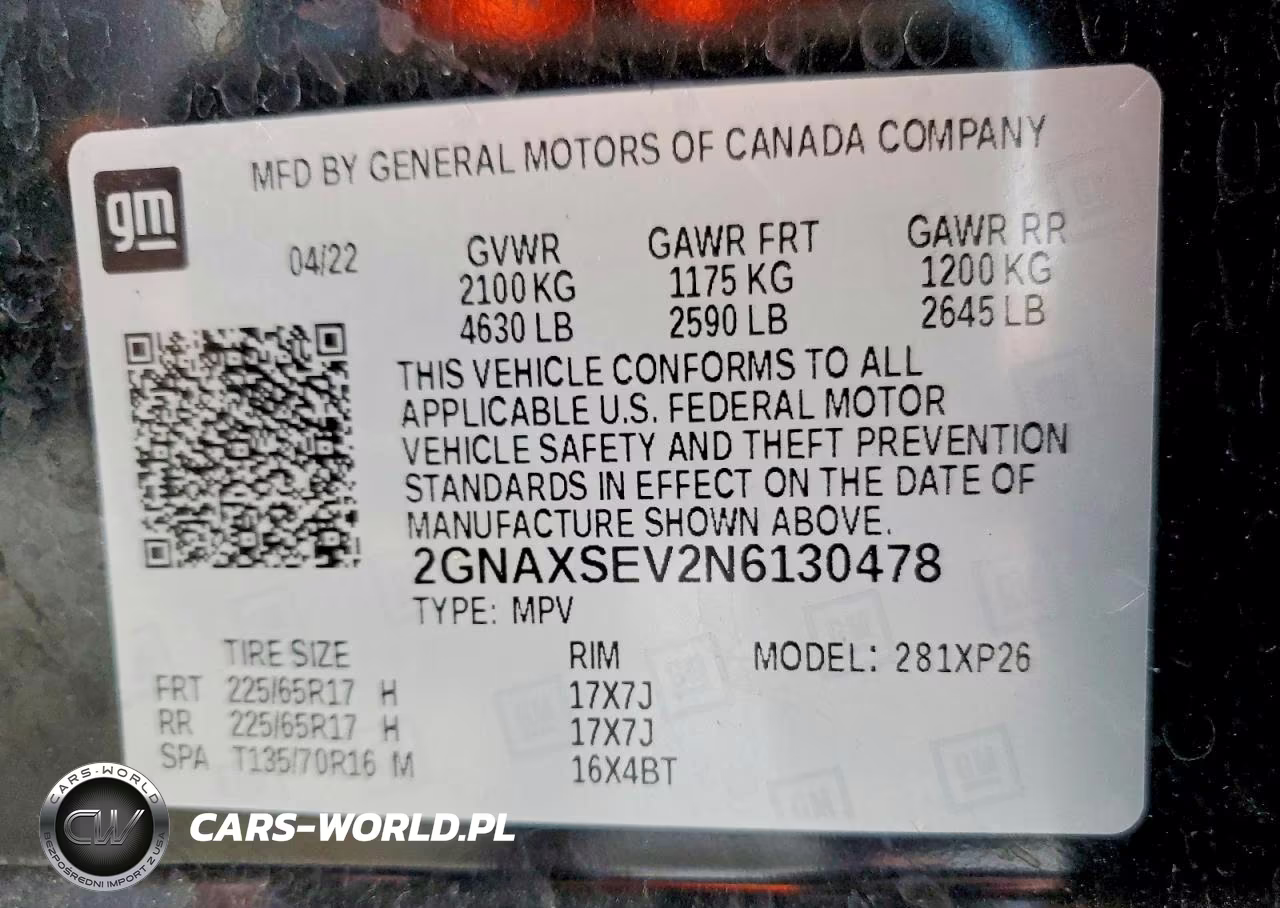 2022 Chevrolet Equinox Ls VIN:2GNAXSEV2N6130478 - 13