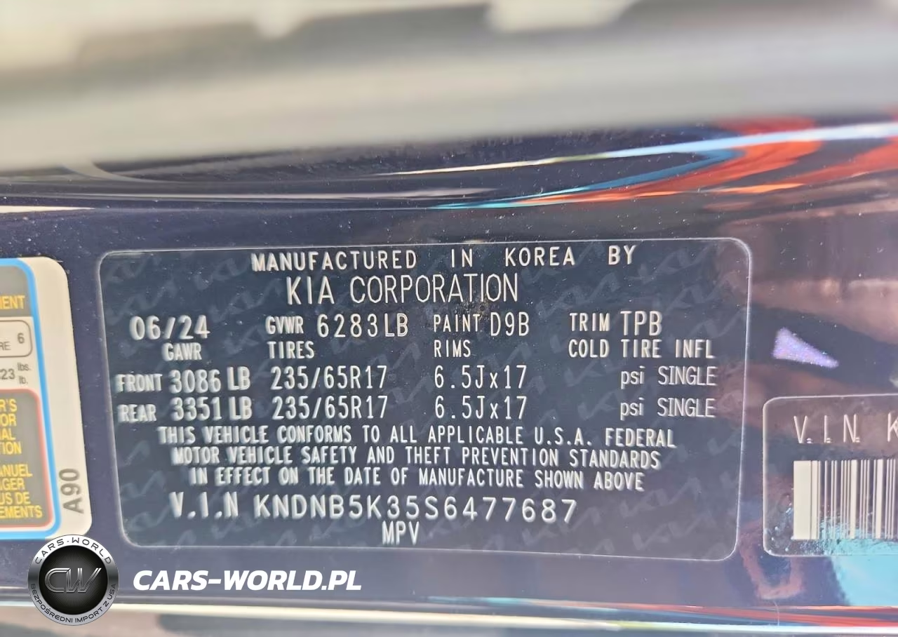 2025 Kia Carnival Lxs VIN:KNDNB5K35S6477687 - 13