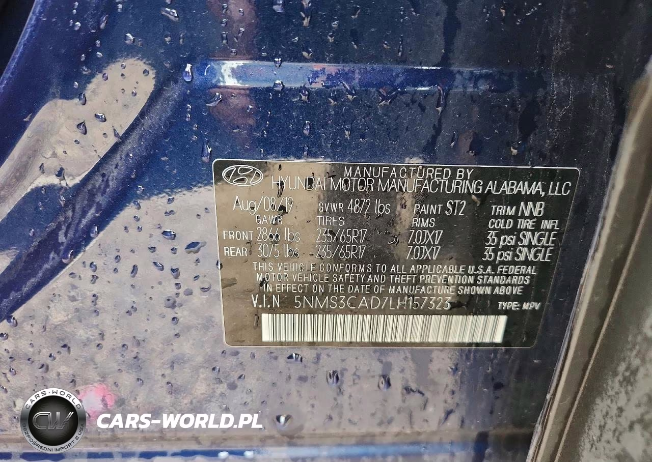 2020 Hyundai Santa Fe Sel VIN:5NMS3CAD7LH157323 - 13