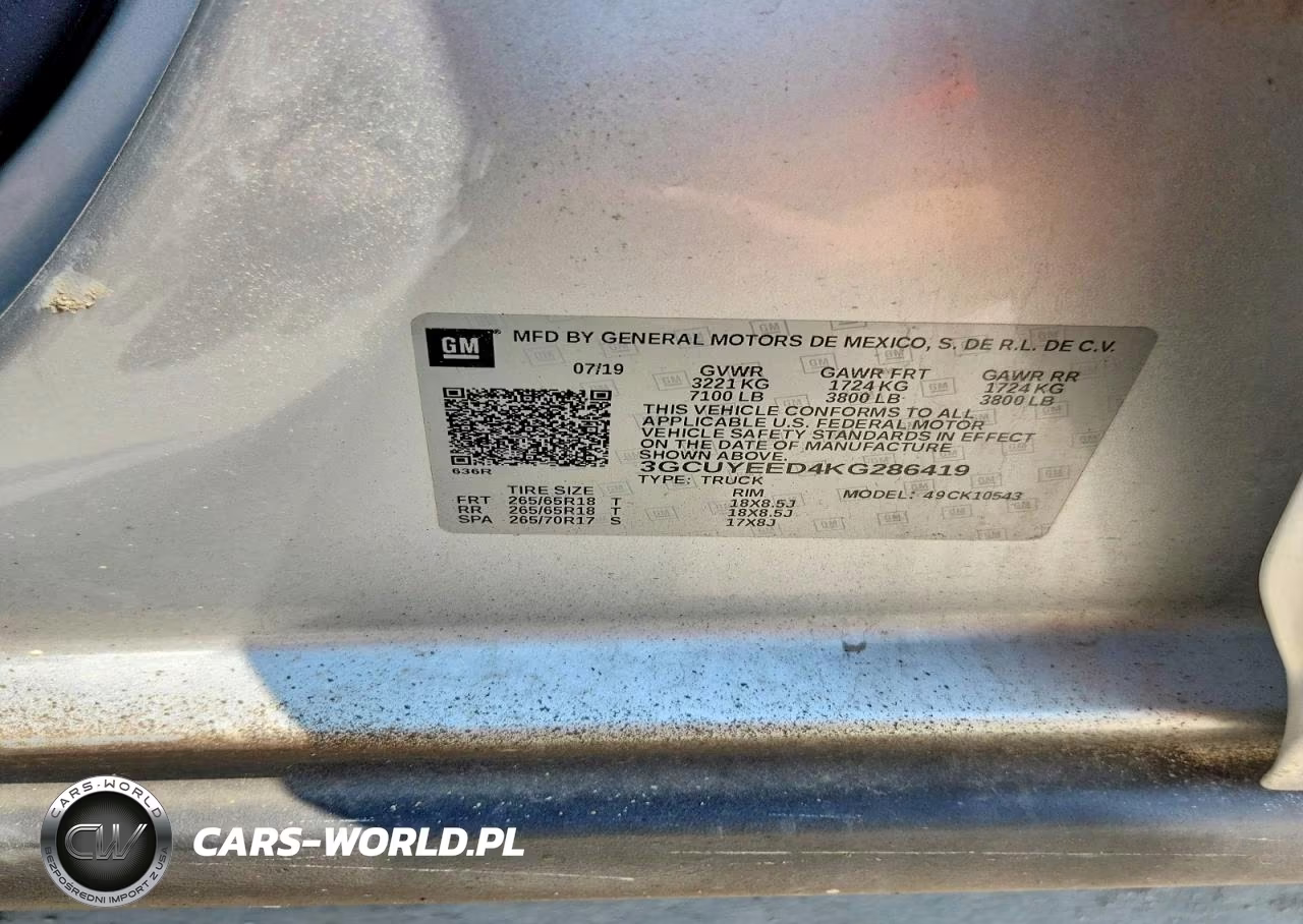 2019 Chevrolet Silverado 1500 Rst VIN:3GCUYEED4KG286419 - 12