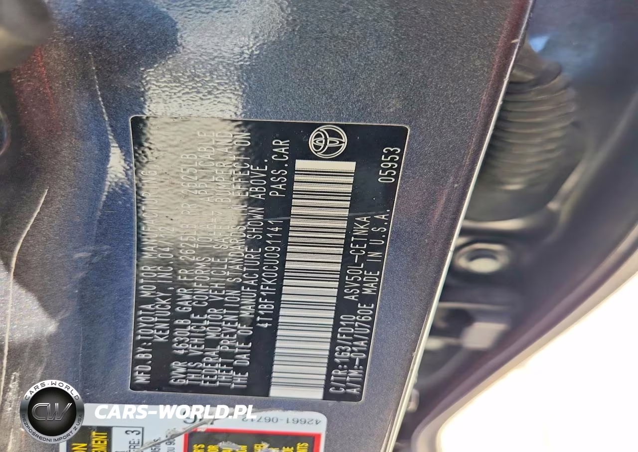 2012 Toyota Camry Le VIN:4T1BF1FK0CU091141 - 13