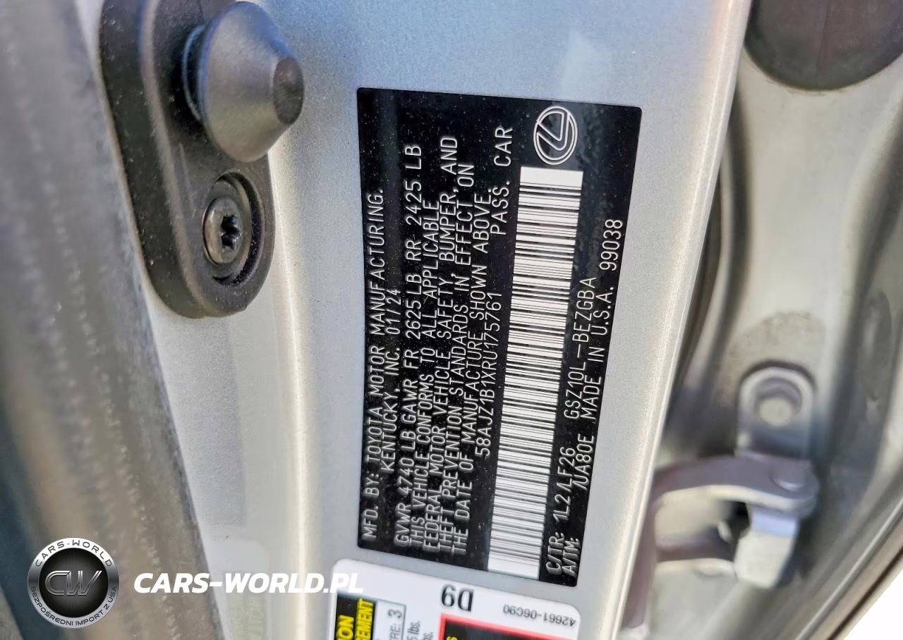 2024 Lexus Es 350 F Sport Handling VIN:58AJZ1B1XRU175761 - 12