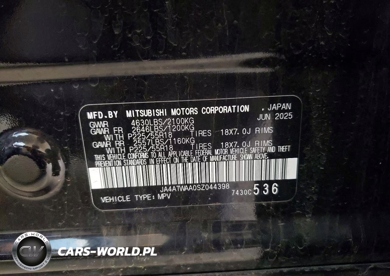2025 Mitsubishi Eclipse Cross Se VIN:JA4ATWAA0SZ044398 - 14