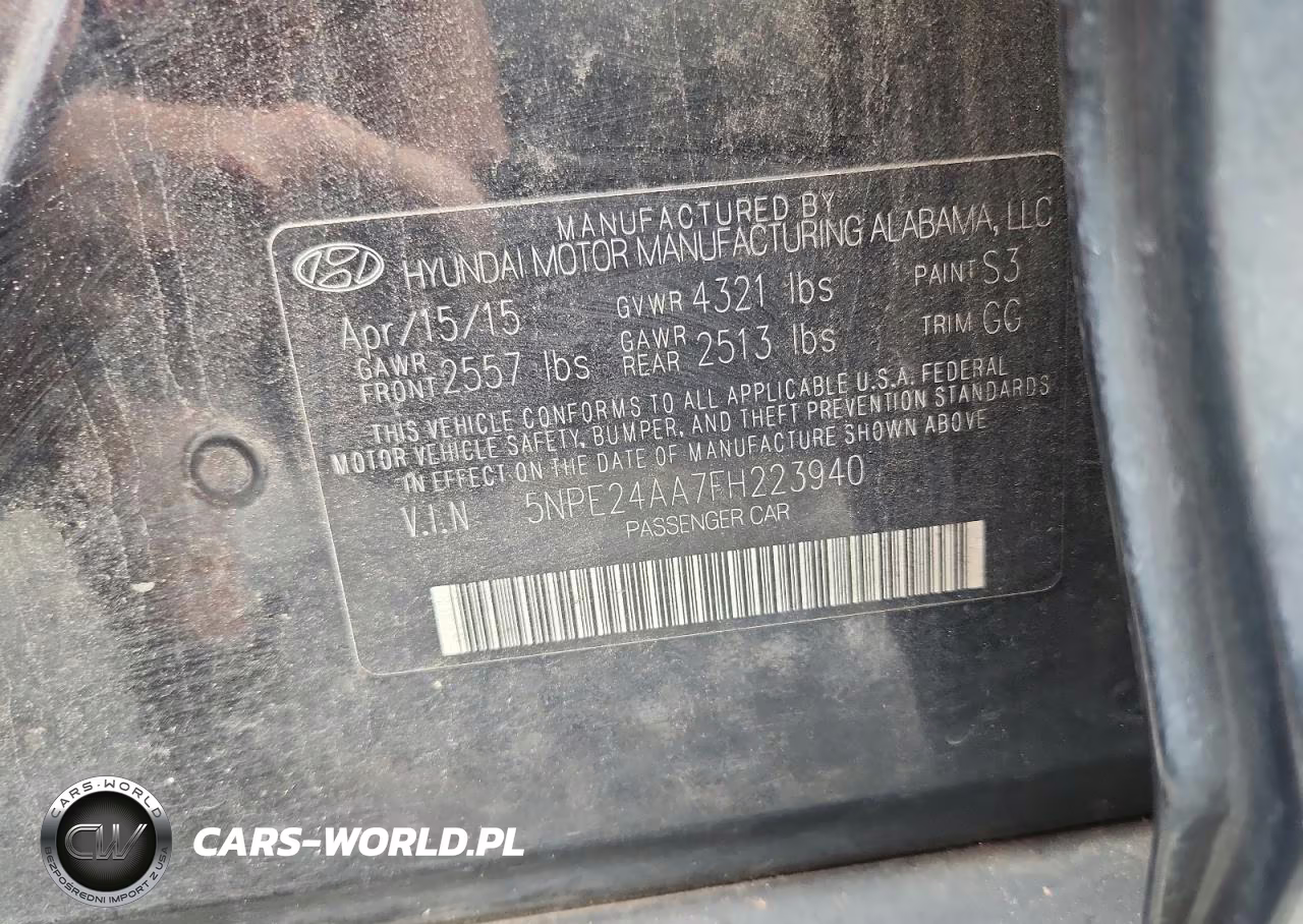 2015 Hyundai Sonata Eco VIN:5NPE24AA7FH223940 - 12