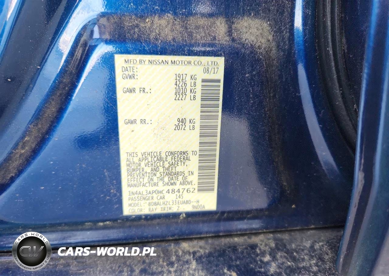 2017 Nissan Altima 2.5 VIN:1N4AL3AP0HC484762 - 12