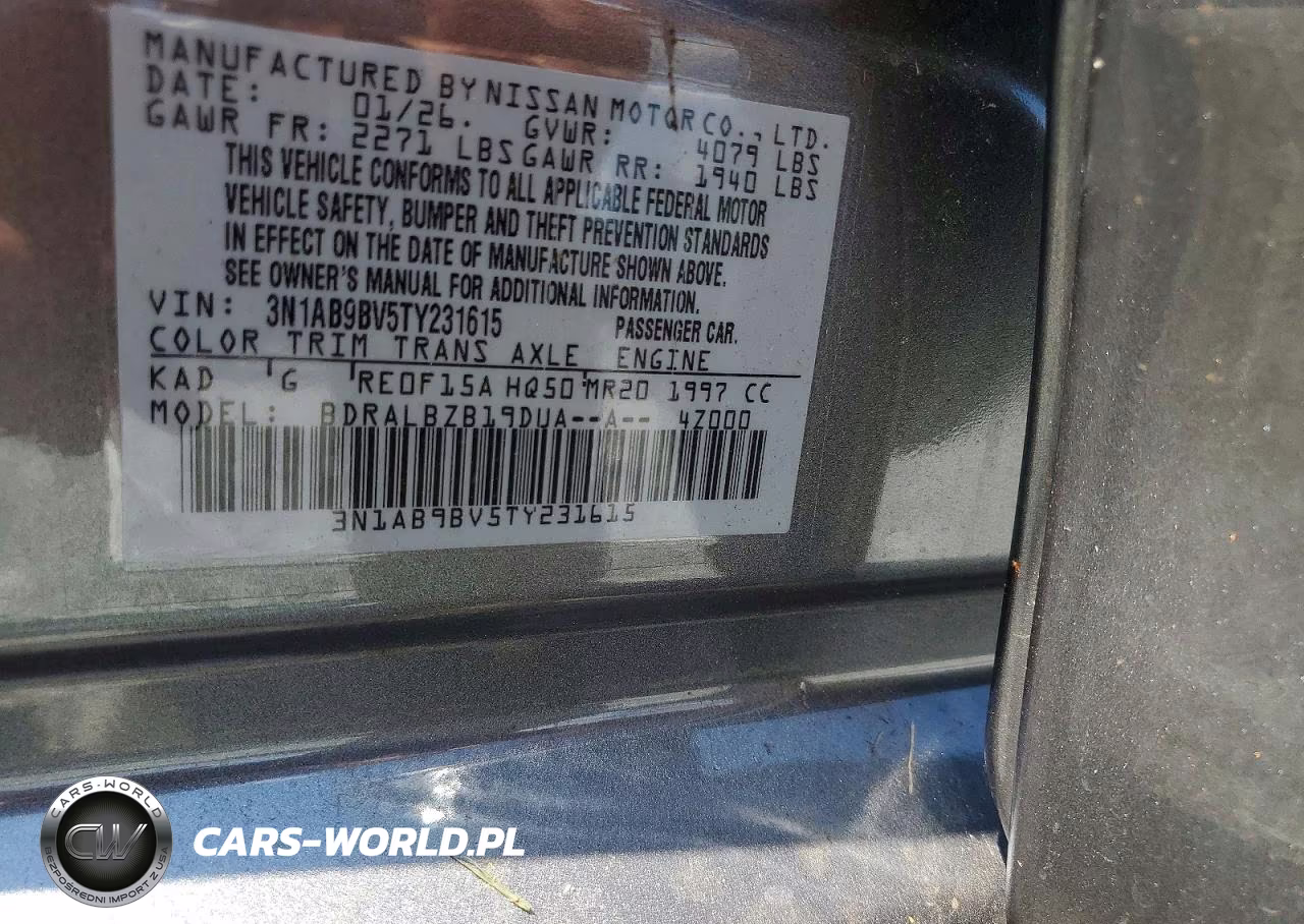 2026 Nissan Sentra S VIN:3N1AB9BV5TY231615 - 13