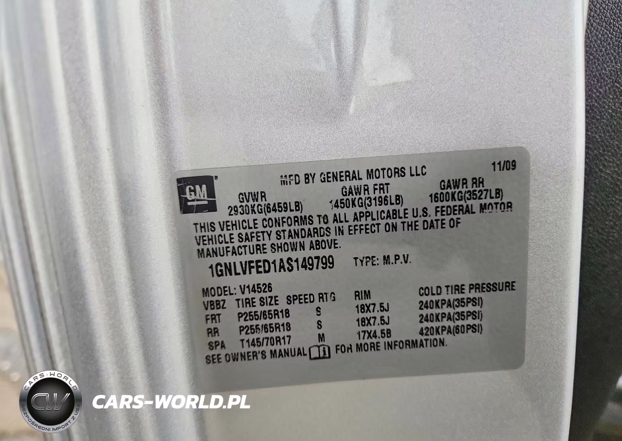 2010 Chevrolet Traverse Lt VIN:1GNLVFED1AS149799 - 13