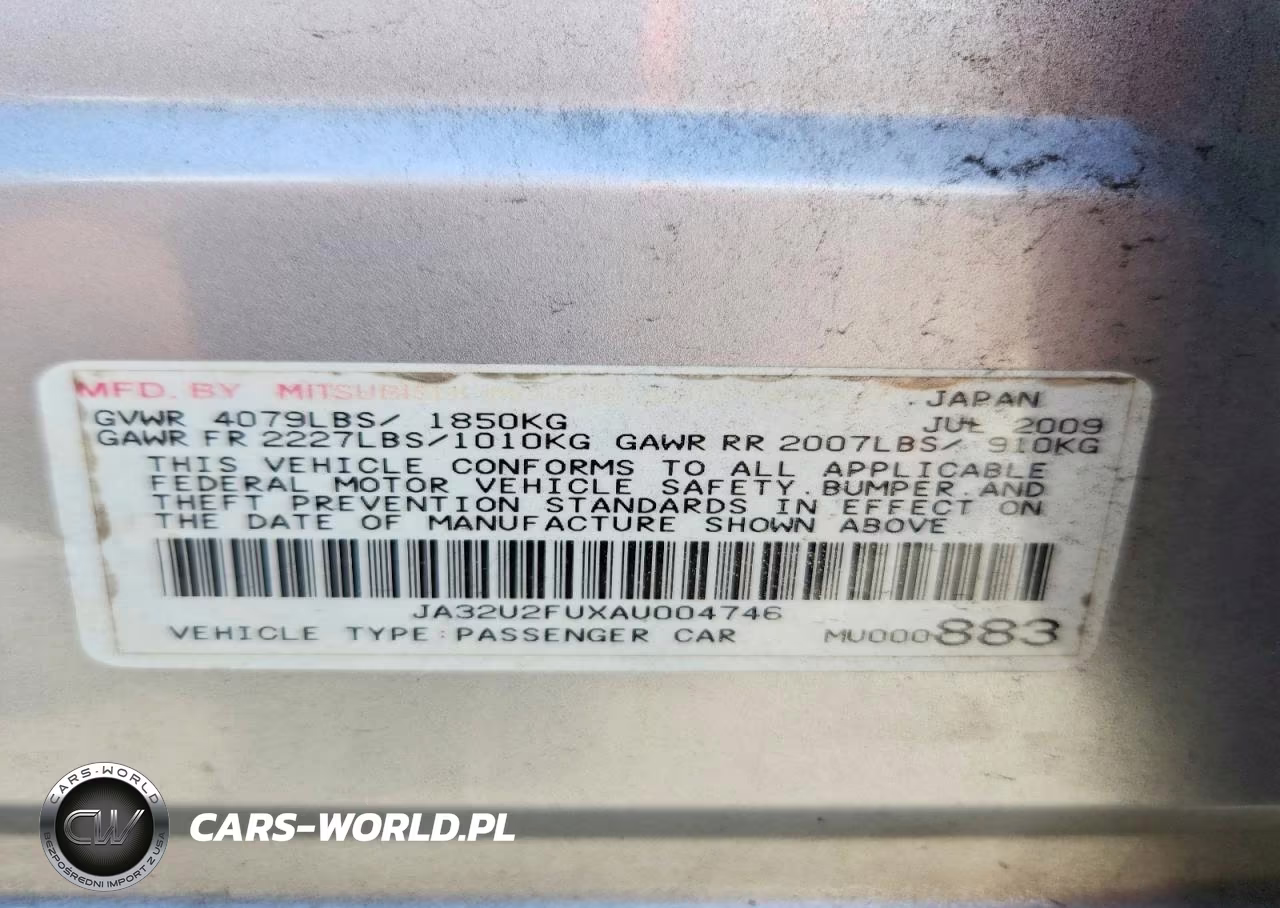 2010 Mitsubishi Lancer Es-Es Sport VIN:JA32U2FUXAU004746 - 12