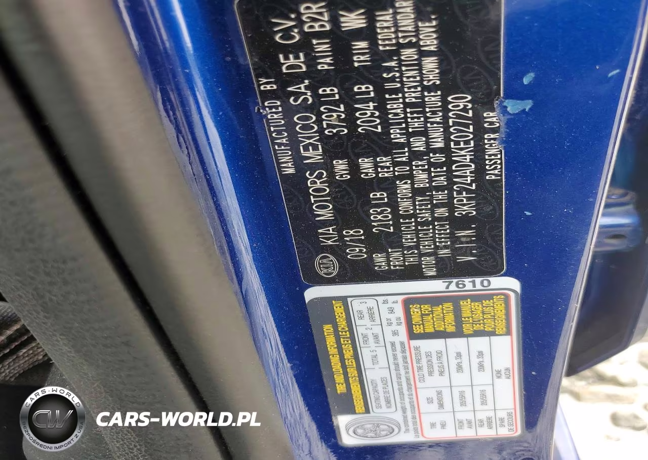 2019 Kia Forte Lxs VIN:3KPF24AD4KE027290 - 12