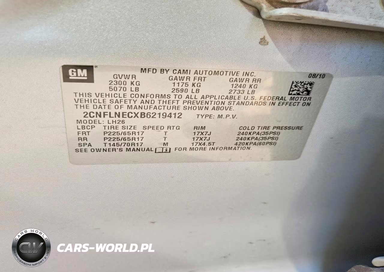 2011 Chevrolet Equinox Lt VIN:2CNFLNECXB6219412 - 14