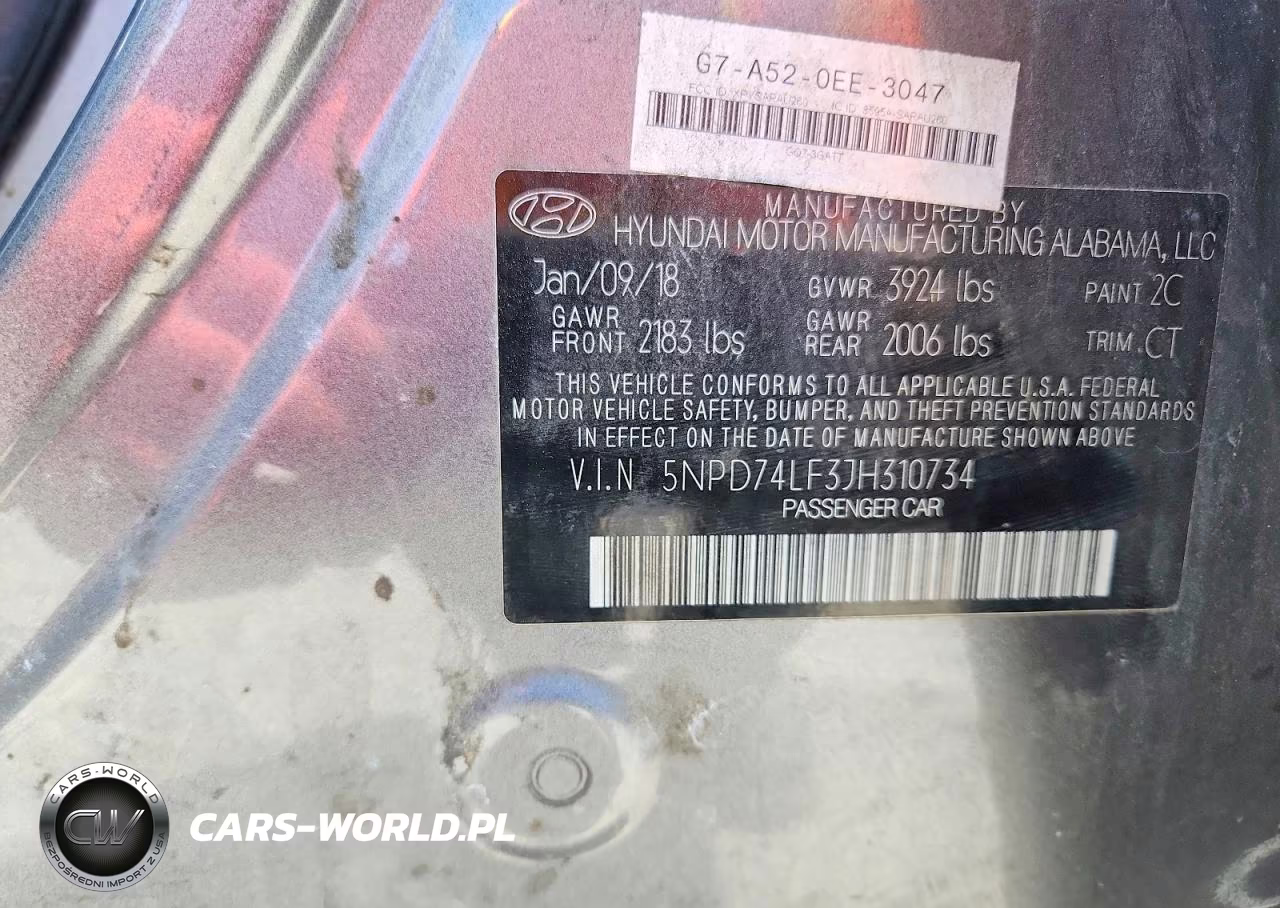 2018 Hyundai Elantra VIN:5NPD74LF3JH310734 - 12