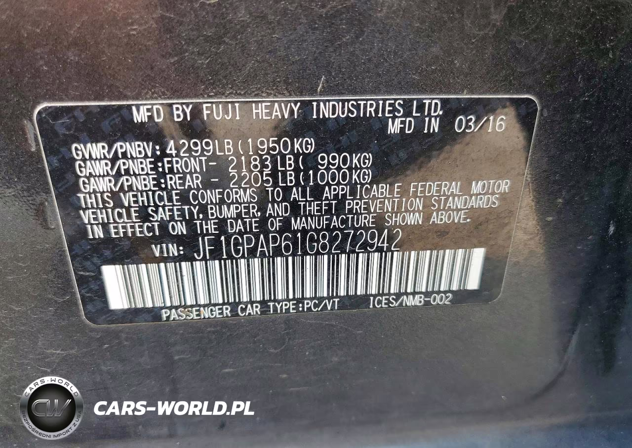 2016 Subaru Impreza Sport Premium VIN:JF1GPAP61G8272942 - 14