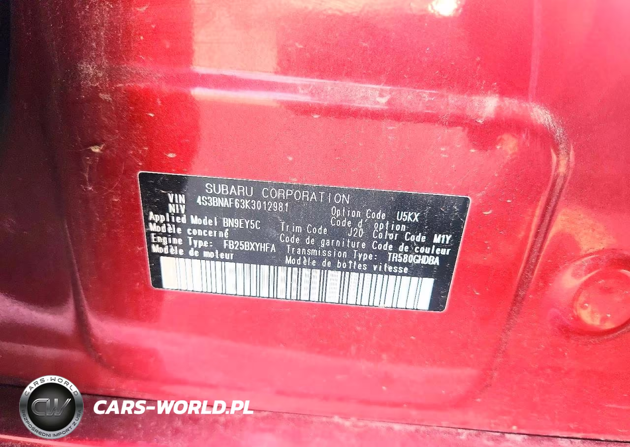 2019 Subaru Legacy 2.5I Premium VIN:4S3BNAF63K3012981 - 12