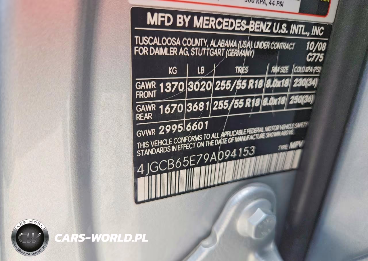 2009 Mercedes-Benz R 350 4Matic VIN:4JGCB65E79A094153 - 12
