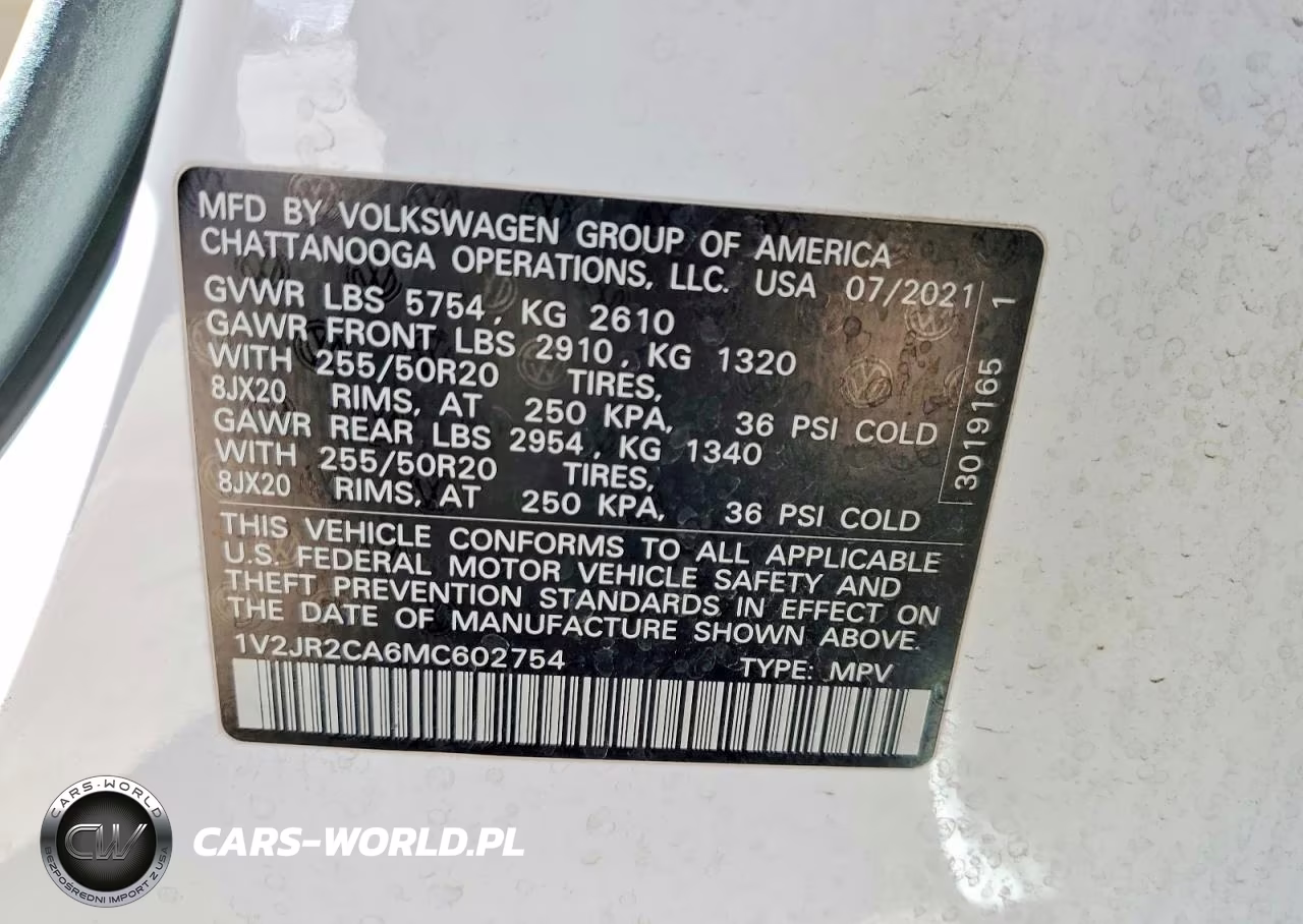 2021 Volkswagen Atlas Se VIN:1V2JR2CA6MC602754 - 14