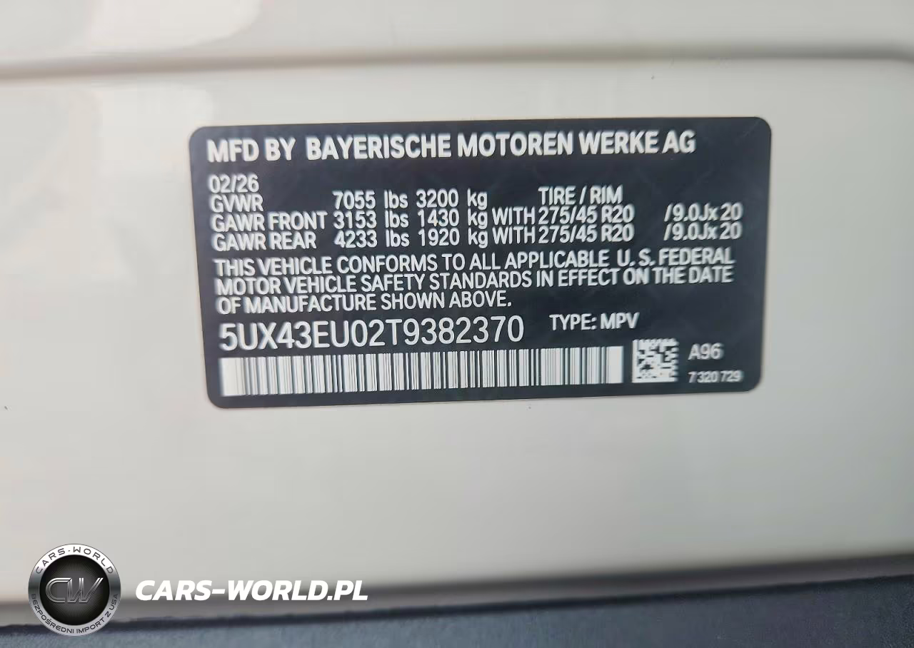 2026 BMW X5 xDrive50E VIN:5UX43EU02T9382370 - 13