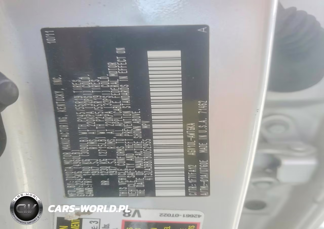 2011 Toyota Venza Fwd 4Cyl VIN:4T3ZA3BB7BU052955 - 13