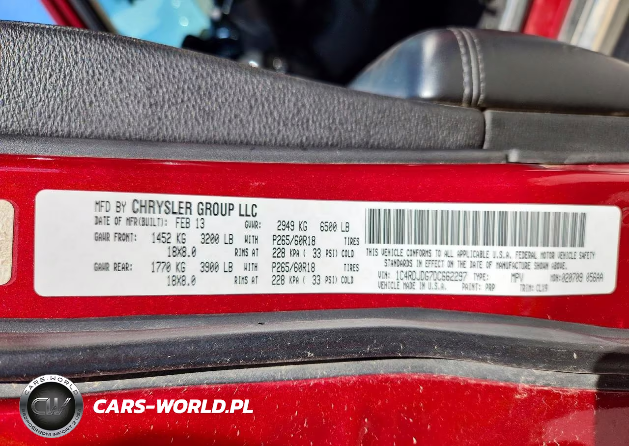 2013 Dodge Durango Crew VIN:1C4RDJDG7DC662297 - 13