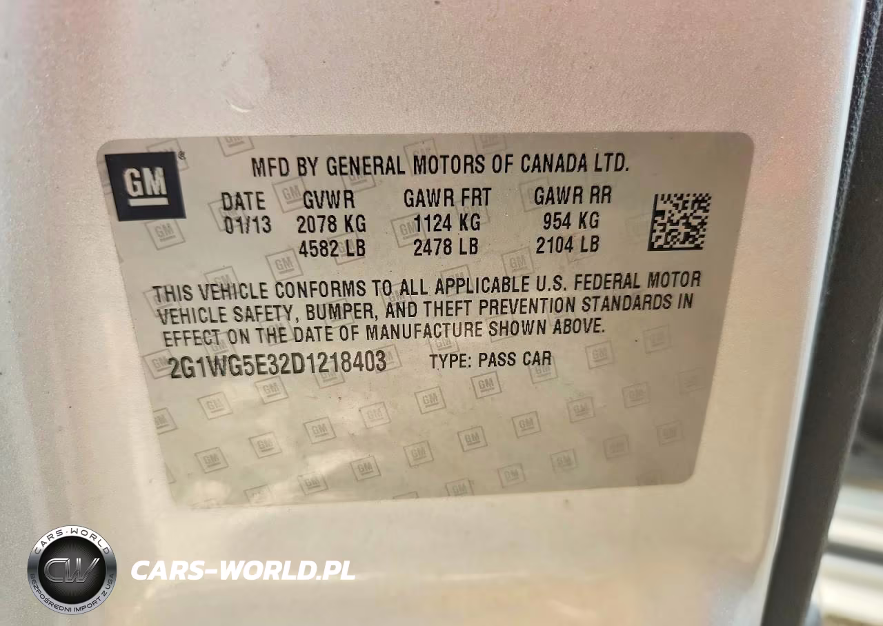 2013 Chevrolet Impala Lt VIN:2G1WG5E32D1218403 - 12