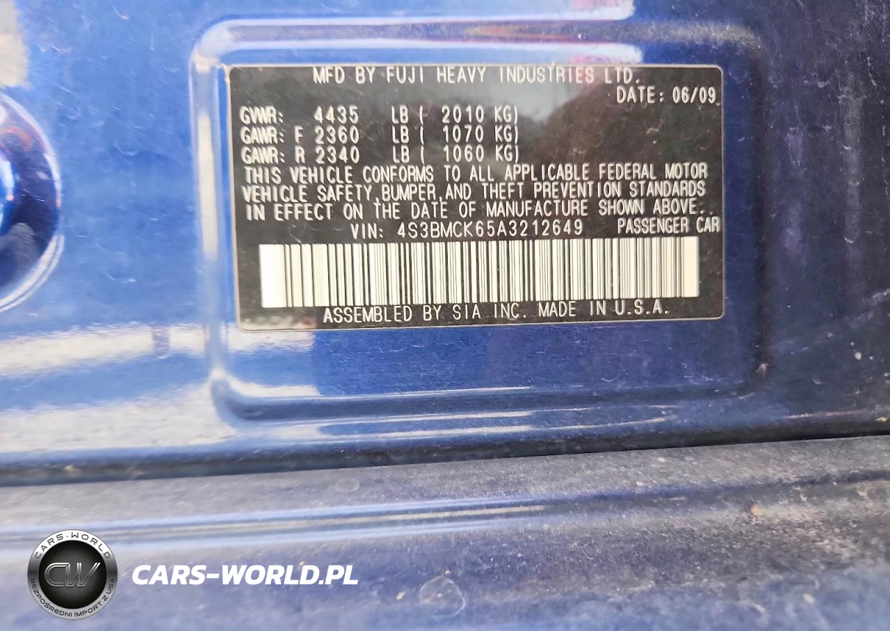 2010 Subaru Legacy 2.5I Limited VIN:4S3BMCK65A3212649 - 13
