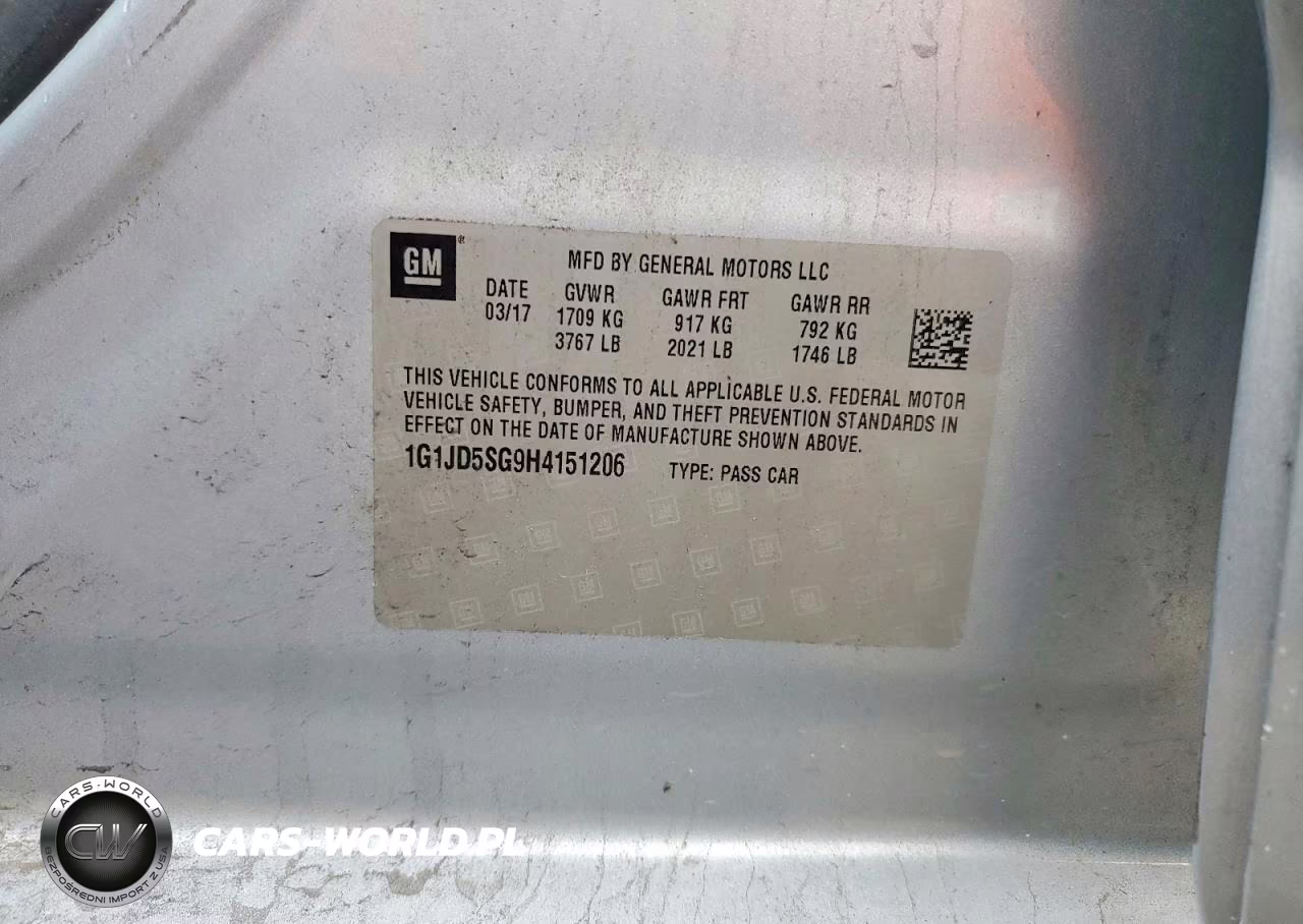 2017 Chevrolet Sonic Lt VIN:1G1JD5SG9H4151206 - 13