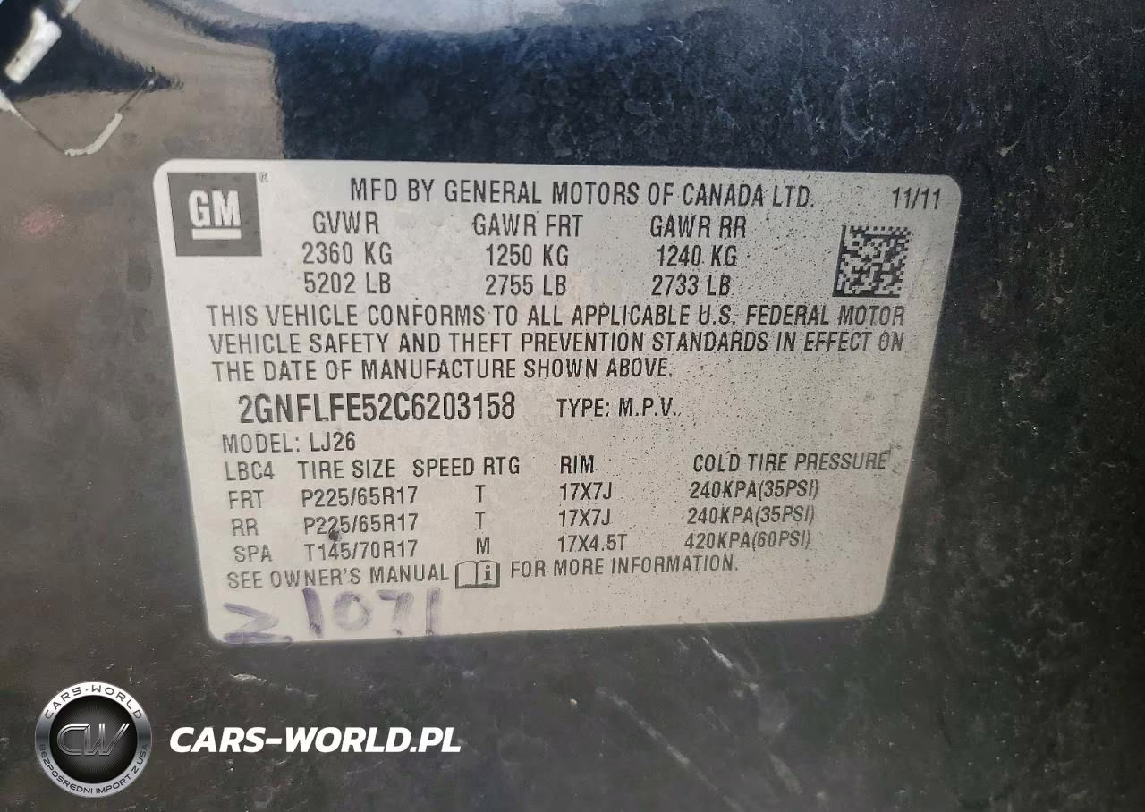2012 Chevrolet Equinox Ltz VIN:2GNFLFE52C6203158 - 13