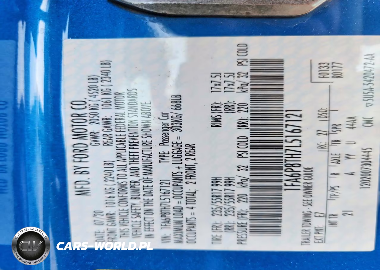 2020 Ford Mustang VIN:1FA6P8TH7L5167121 - 12