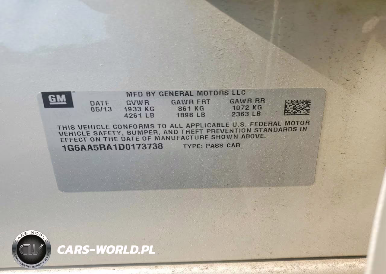 2013 Cadillac Ats VIN:1G6AA5RA1D0173738 - 12