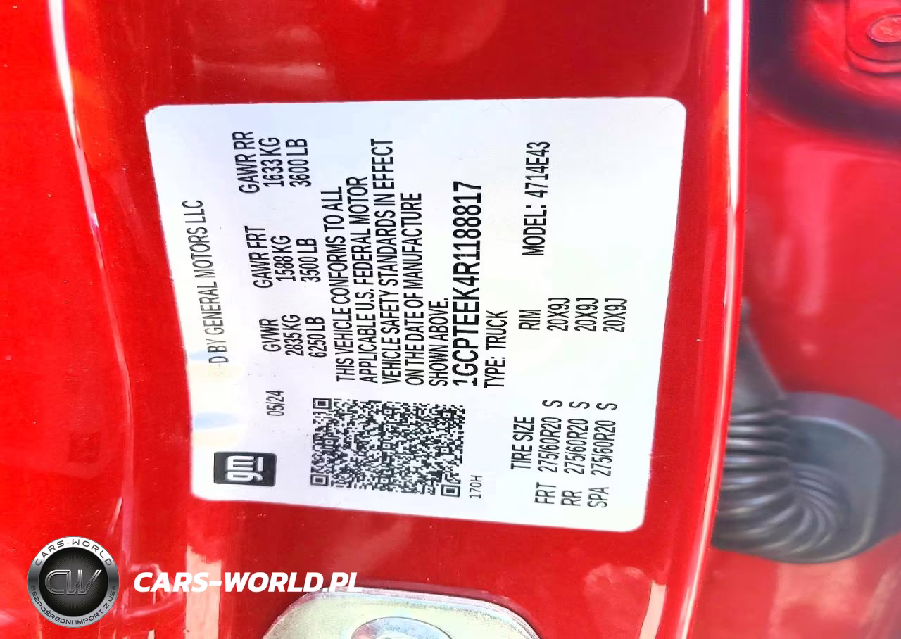 2024 Chevrolet Colorado Trail Boss VIN:1GCPTEEK4R1188817 - 12