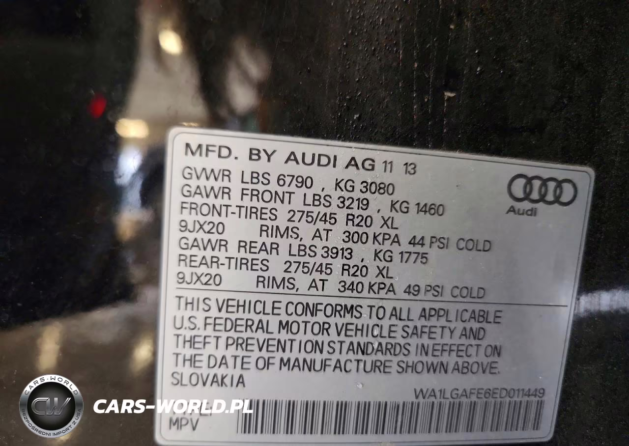 2014 Audi Q7 Premium Plus VIN:WA1LGAFE6ED011449 - 13
