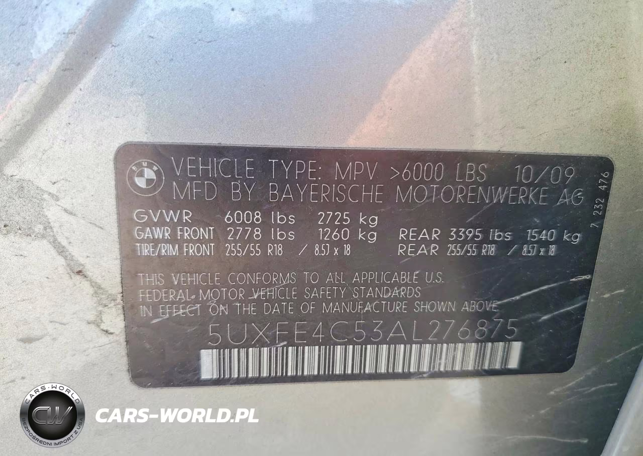2010 BMW X5 xDrive30I VIN:5UXFE4C53AL276875 - 13