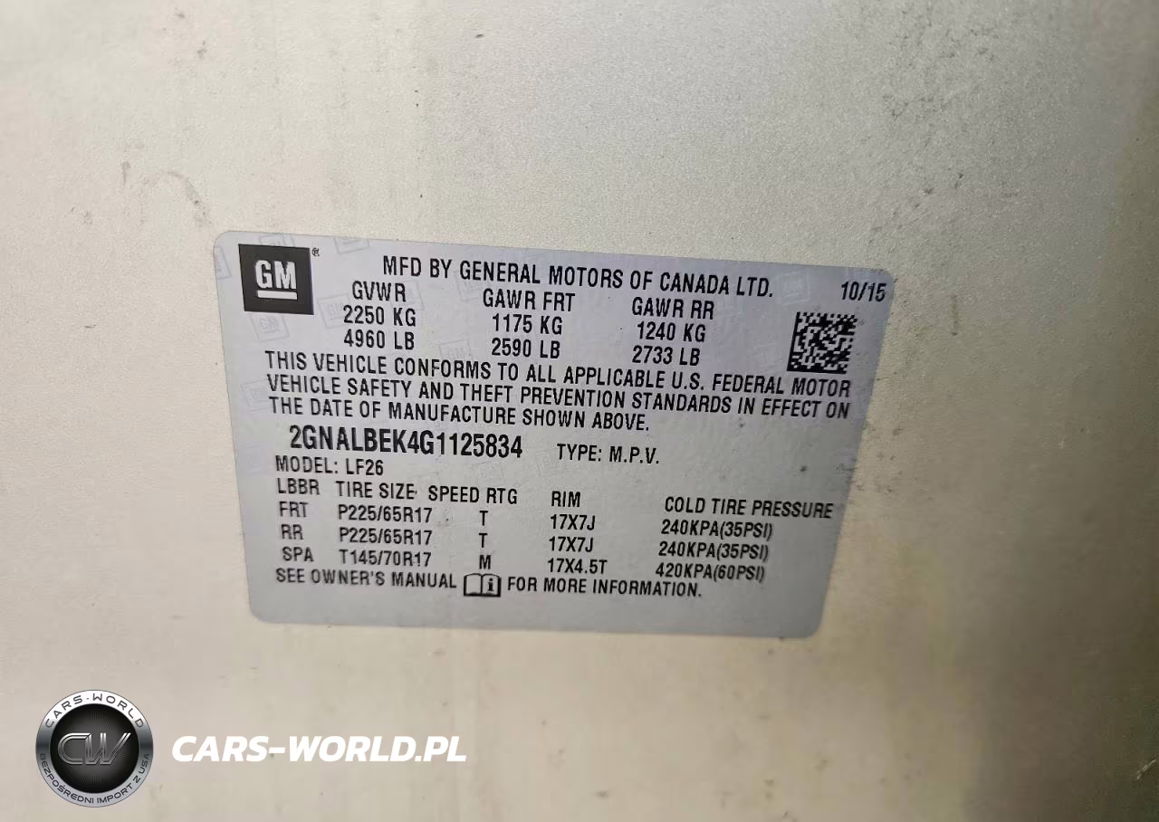2016 Chevrolet Equinox Ls VIN:2GNALBEK4G1125834 - 13