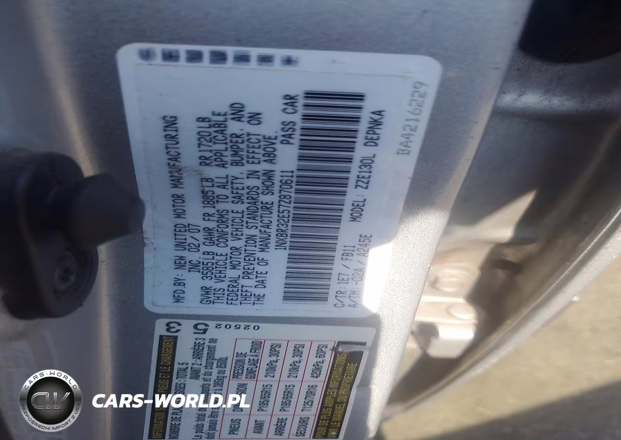 2007 Toyota Corolla Le VIN:1NXBR32E57Z870611 - 13